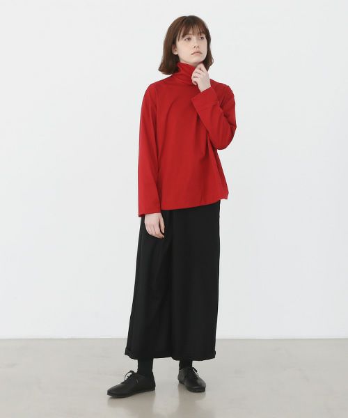 Mochi.モチ.asymmetry wide pants [ma22-pt-02/black/・1]
