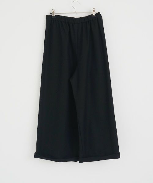 Mochi.モチ.asymmetry wide pants [ma22-pt-02/black/・1]