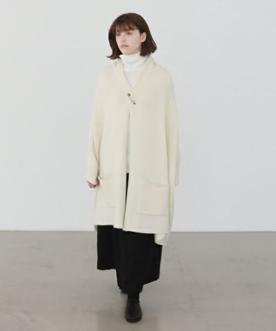 Mochi.モチ.pocket knit stole [m-a22-s-01/off white]