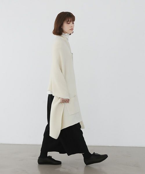 Mochi.モチ.pocket knit stole [m-a22-s-01/off white]