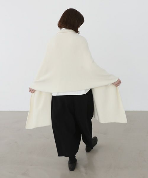 Mochi.モチ.pocket knit stole [m-a22-s-01/off white]