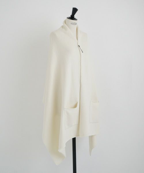 Mochi.モチ.pocket knit stole [m-a22-s-01/off white]