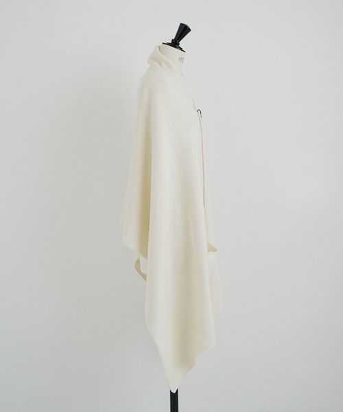 Mochi.モチ.pocket knit stole [m-a22-s-01/off white]