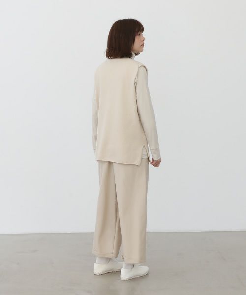 Mochi.モチ.cashmere v-neck vest [ma22-kn-01/off white]