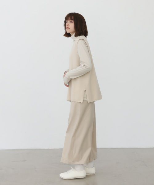 Mochi.モチ.cashmere v-neck vest [ma22-kn-01/off white]