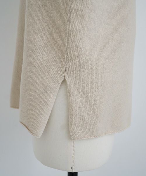 Mochi.モチ.cashmere v-neck vest [ma22-kn-01/off white]