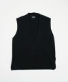 Mochi.モチ.cashmere v-neck vest [ma22-kn-01/black・sa]