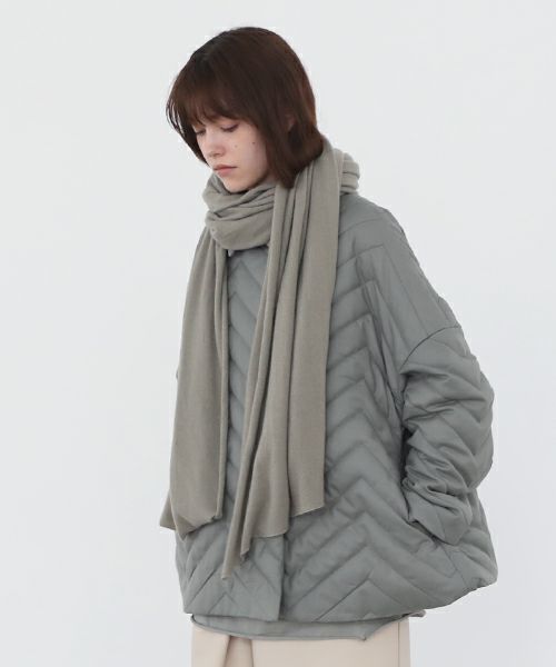 Mochi.モチ.baby cashmere stole [vm-a22-k19/green grey]