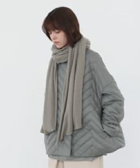Mochi.モチ.baby cashmere stole [vm-a22-k19/green grey]