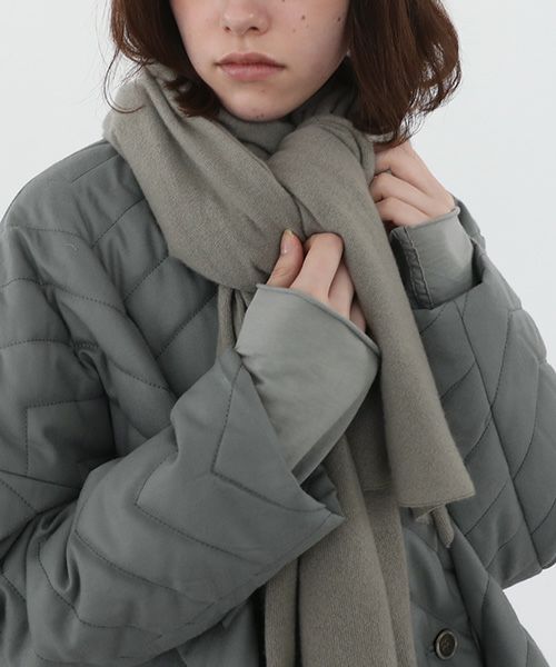 Mochi.モチ.baby cashmere stole [vm-a22-k19/green grey]