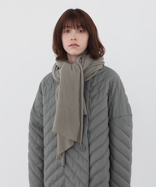 Mochi.モチ.baby cashmere stole [vm-a22-k19/green grey]