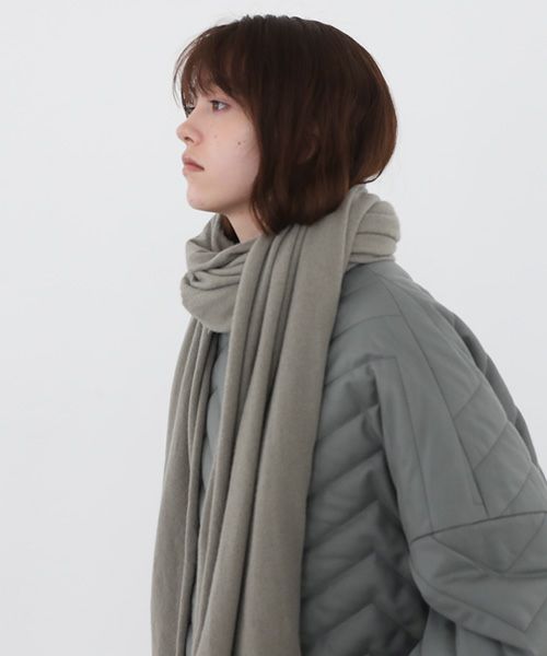 Mochi.モチ.baby cashmere stole [vm-a22-k19/green grey]