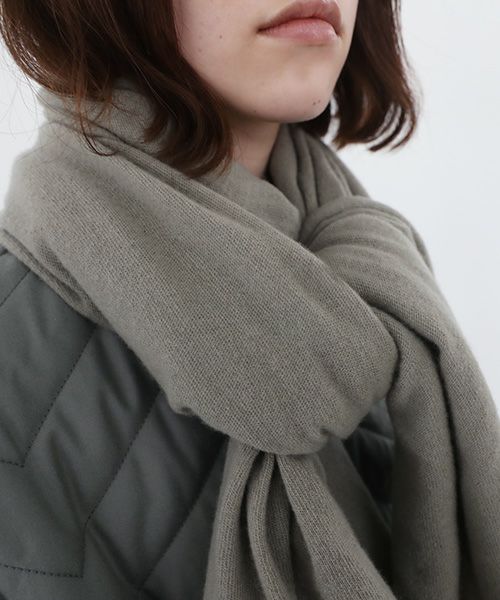 Mochi.モチ.baby cashmere stole [vm-a22-k19/green grey]