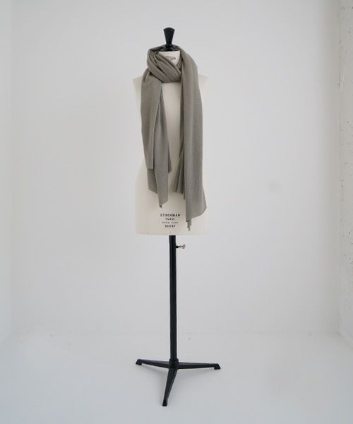 Mochi.モチ.baby cashmere stole [vm-a22-k19/green grey]