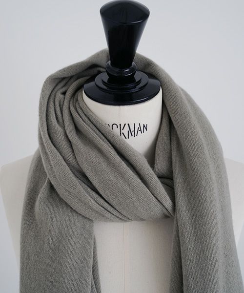 Mochi.モチ.baby cashmere stole [vm-a22-k19/green grey]
