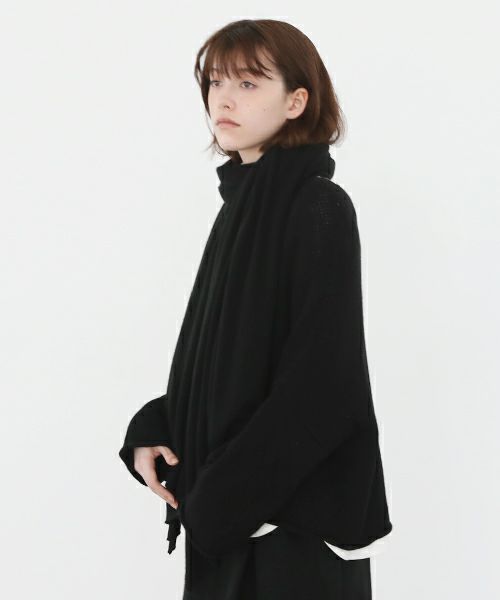 Mochi.モチ.baby cashmere stole [vm-a22-k19/black・]