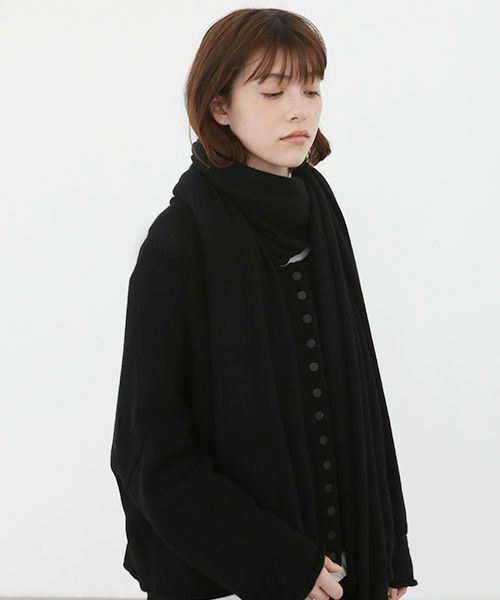 Mochi.モチ.baby cashmere stole [vm-a22-k19/black・]