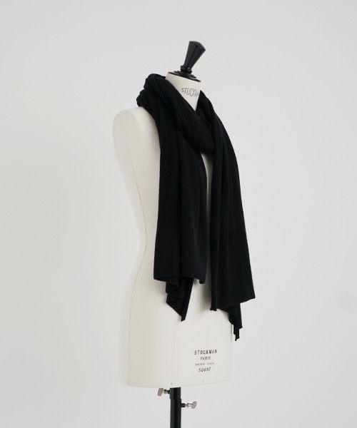 Mochi.モチ.baby cashmere stole [vm-a22-k19/black・]