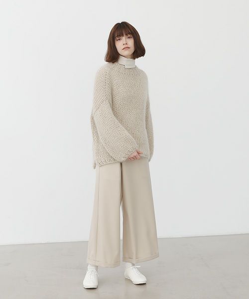 Mochi.モチ.hand knitted sweater [ma22-kn-04/beige]