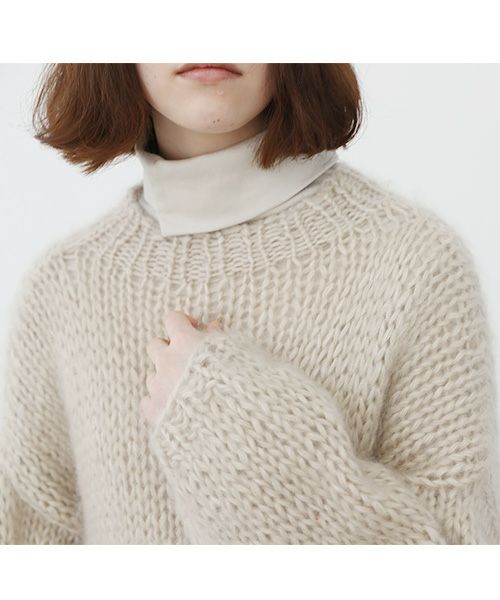 Mochi.モチ.hand knitted sweater [ma22-kn-04/beige]