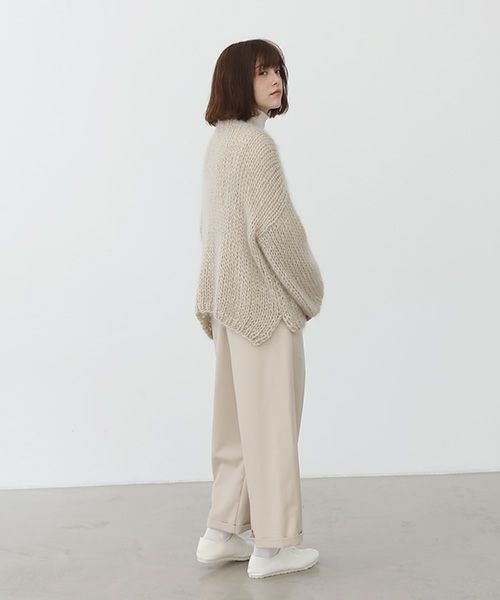 Mochi.モチ.hand knitted sweater [ma22-kn-04/beige]