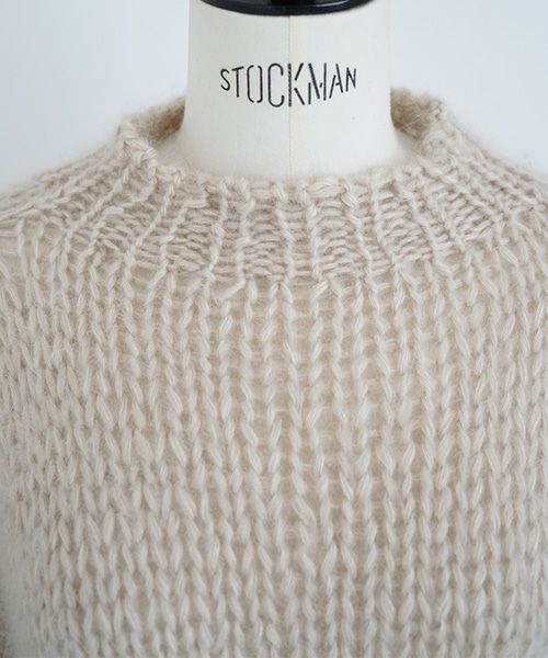Mochi.モチ.hand knitted sweater [ma22-kn-04/beige]