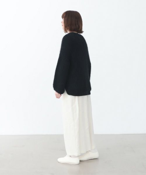 Mochi.モチ.hand knitted sweater [ma22-kn-04/black]
