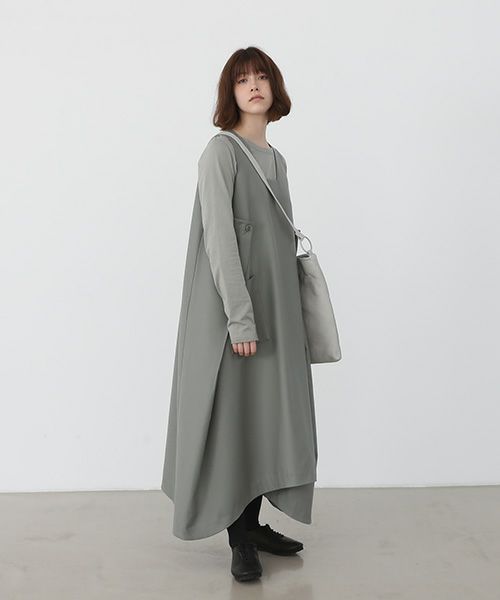 Mochi.モチ.square shoulder bag [ma-pro-16-/green grey]