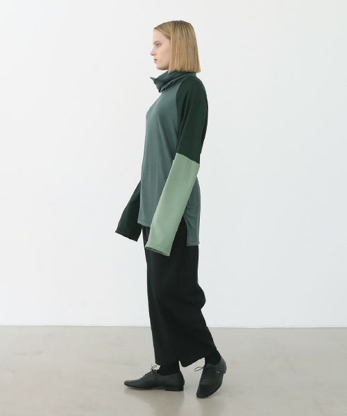 VU.ヴウ.highneck mix t-shirt vu-a22-t05[GREEN MIX]:s_