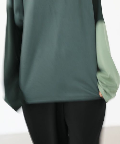 VU.ヴウ.highneck mix t-shirt vu-a22-t05[GREEN MIX]:s_