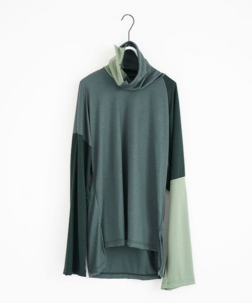 VU.ヴウ.highneck mix t-shirt vu-a22-t05[GREEN MIX]:s_