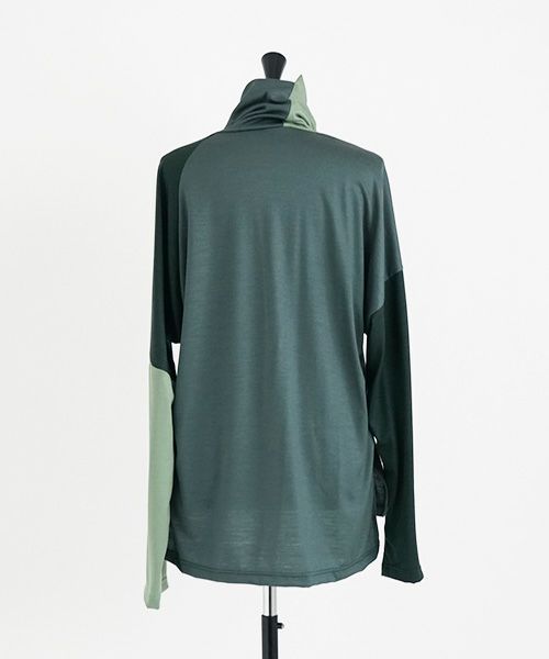 VU.ヴウ.highneck mix t-shirt vu-a22-t05[GREEN MIX]:s_