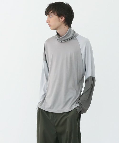 VU.ヴウ.highneck mix t-shirt vu-a22-t05[GRAY MIX]:s_