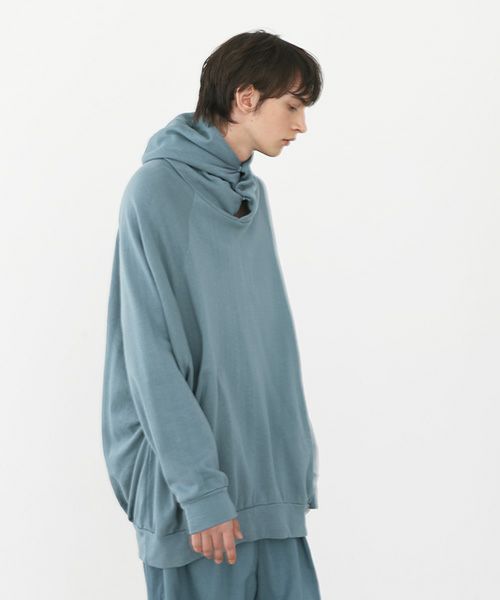 VU.ヴウ.dyed neckworm hoody vu-a22-t06[BLUE BEIGE]_