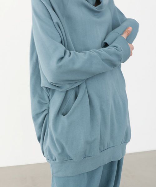 VU.ヴウ.dyed neckworm hoody vu-a22-t06[BLUE BEIGE]_