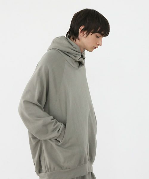 VU.ヴウ.dyed neckworm hoody vu-a22-t06[GREEN GRAY]:s