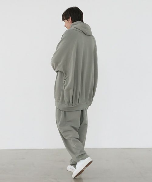 VU.ヴウ.dyed neckworm hoody vu-a22-t06[GREEN GRAY]:s