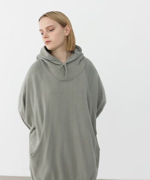 VU.ヴウ.dyed neckworm hoody vu-a22-t06[GREEN GRAY]:s
