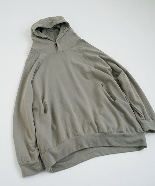 VU.ヴウ.dyed neckworm hoody vu-a22-t06[GREEN GRAY]:s