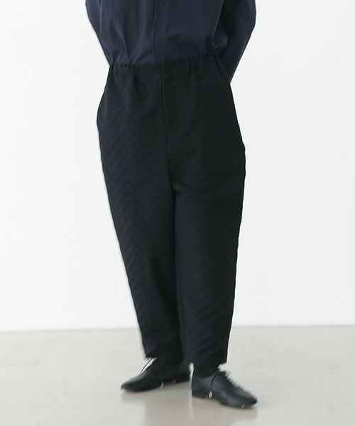 VU.ヴウ.zigzag wide easy pants vu-a22-p07[black Herringbone]:s_