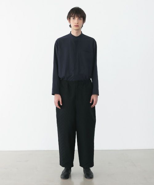 VU.ヴウ.zigzag wide easy pants vu-a22-p07[black Herringbone]:s_