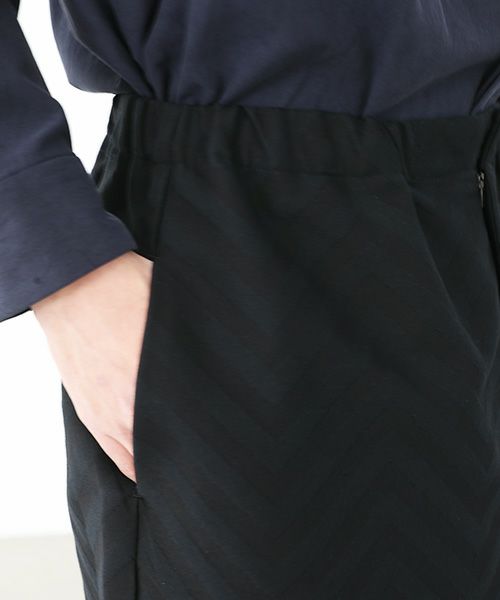 VU.ヴウ.zigzag wide easy pants vu-a22-p07[black Herringbone]:s_