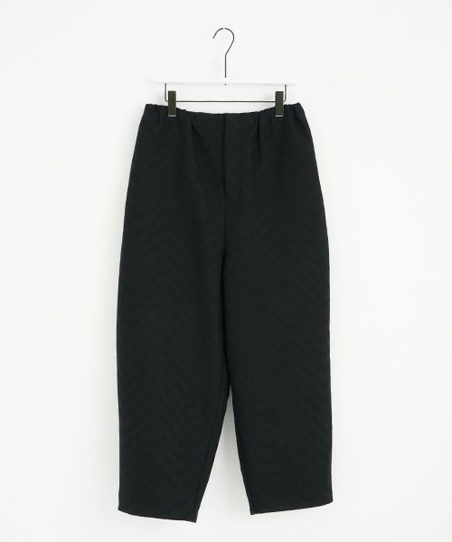 VU.ヴウ.zigzag wide easy pants vu-a22-p07[black Herringbone]:s_