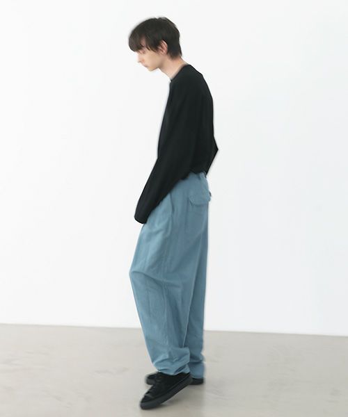 VU.ヴウ.dyed tapered pants vu-a22-p08[BLUE BEIGE]_