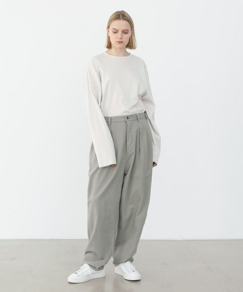 VU.ヴウ.dyed tapered pants vu-a22-p08[GREEN GRAY]:s_