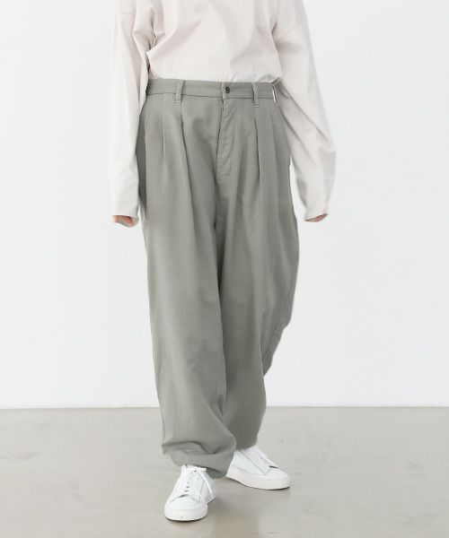 VU.ヴウ.dyed tapered pants vu-a22-p08[GREEN GRAY]:s_