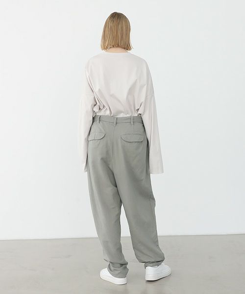 VU.ヴウ.dyed tapered pants vu-a22-p08[GREEN GRAY]:s_