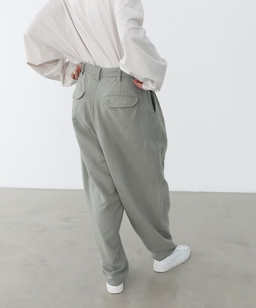 VU.ヴウ.dyed tapered pants vu-a22-p08[GREEN GRAY]:s_