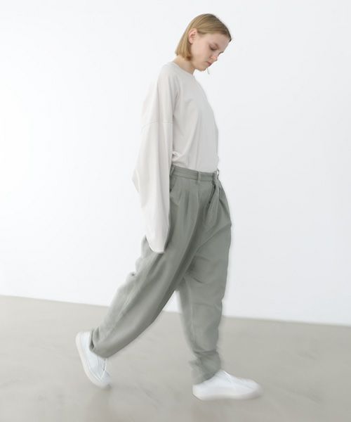 VU.ヴウ.dyed tapered pants vu-a22-p08[GREEN GRAY]:s_
