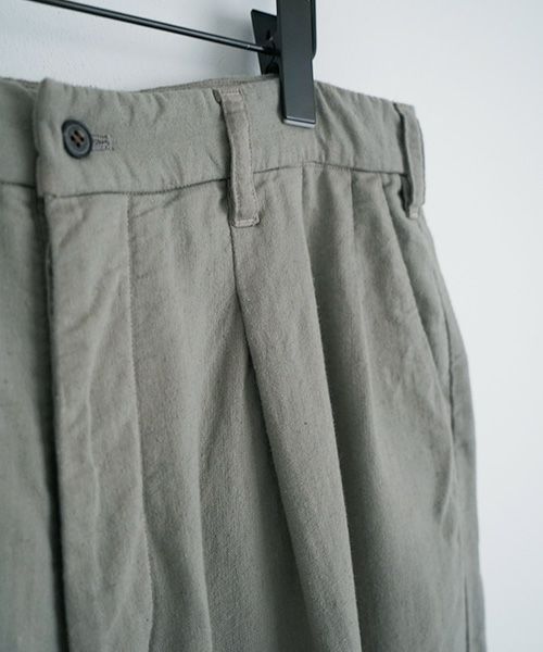 VU.ヴウ.dyed tapered pants vu-a22-p08[GREEN GRAY]:s_